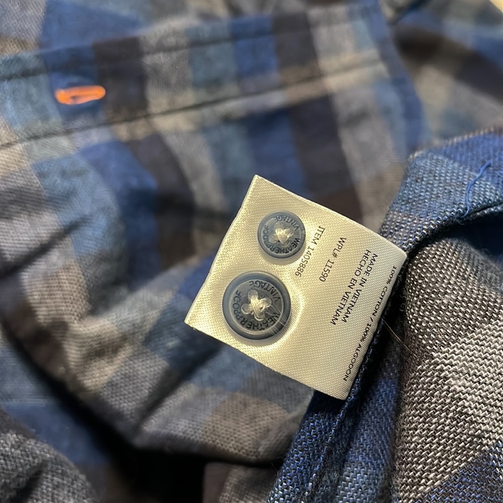 Blue, Black, Gray Button Up Flannel - Picture 11 of 12